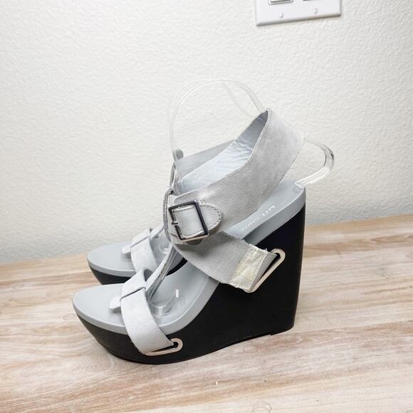 United nude leather adjustable abstract leather heels wedge size 38 - Picture 4 of 12